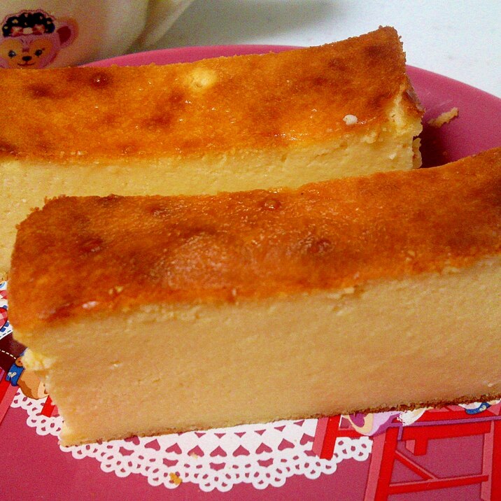 回して簡単☆高野豆腐が入ったベイクドチーズケーキ